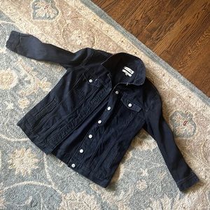 Oversized black jean jacket from madewell
